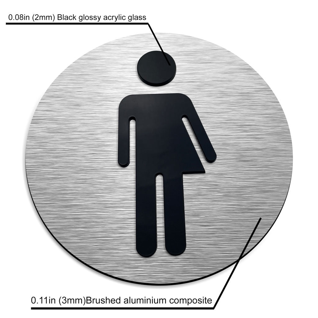 KJØNNSNEUTRAL TOALETT DØRSKILT - SKILTSHOPPEN Skiltløsninger til Hoteller – Skreddersydde Dørskilt til Rom og Fellesarealer