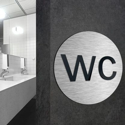 WC-TOALETT DØRSKILT - SKILTSHOPPEN Baderomsskilt til Hoteller – Stilrent Design til Toaletter og Baderom